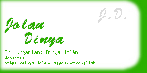 jolan dinya business card
