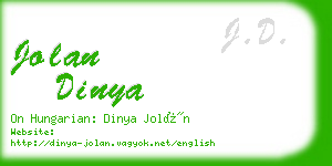 jolan dinya business card